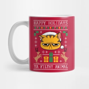 Ugly Holiday Sweater Cat Ugly Sweater by Tobe Fonseca Mug